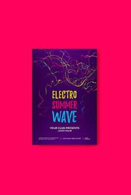 Electro summer wave poster